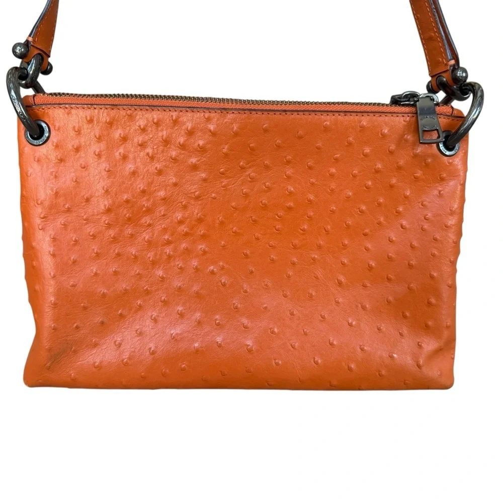 Coach Orange Ostrich Mia Crossbody‎ Bag